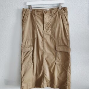 Women's Tan Cargo Skirt